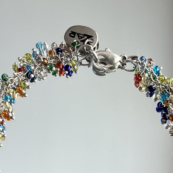 ZAD Handmade beaded multicolor statement necklace - Picture 3 of 3